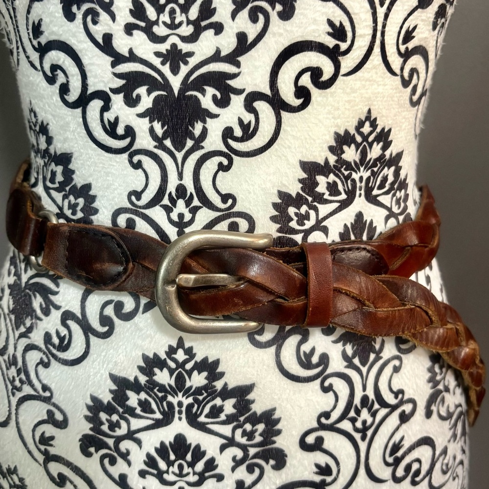 HOLLISTER Braided Brown Leather Belt - Picture 6 of 7